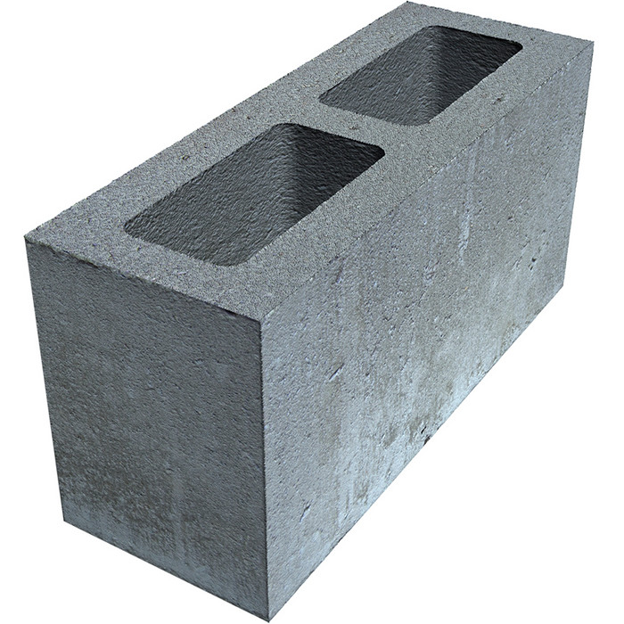 Блок керамзитобетонный перегородочный Д 800 2-х пустотный 390х188х120